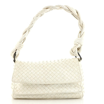 Bottega Veneta Braided Double Flap Bag Intrecciato Nappa Small