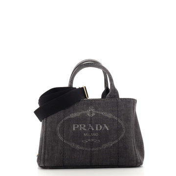 Prada Canapa Convertible Tote Denim Mini