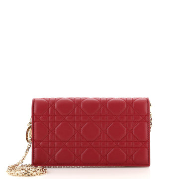 Christian Dior Lady Dior Wallet on Chain Pouch Cannage Quilt Lambskin