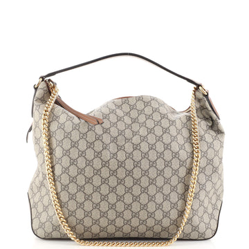 Gucci Chain Hobo GG Coated Canvas Large