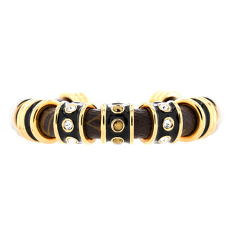 Louis Vuitton Wild LV Bracelet Monogram Canvas with Crystal Embellished Metal