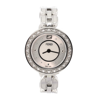 Fendi My Way Quartz Watch Stainless Steel with Diamond Bezel 28