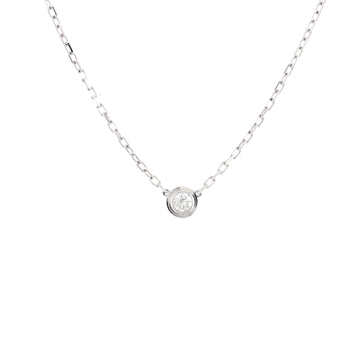 Cartier Diamants Legers Pendant Necklace 18K White Gold with Diamond Small