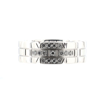 Cartier Tank Francaise Ring 18K White Gold with Half Diamonds 6mm