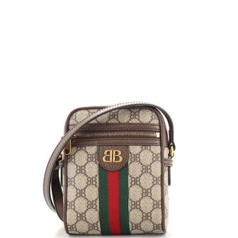 Balenciaga x Gucci The Hacker Project Zip Messenger Bag BB Coated Canvas Mini
