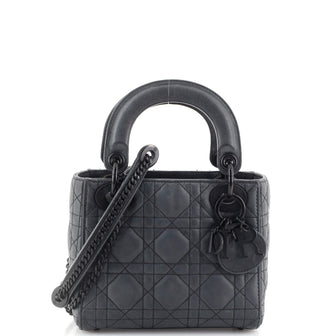 Christian Dior Ultra Matte Lady Dior Chain Bag Cannage Quilt Calfskin Mini
