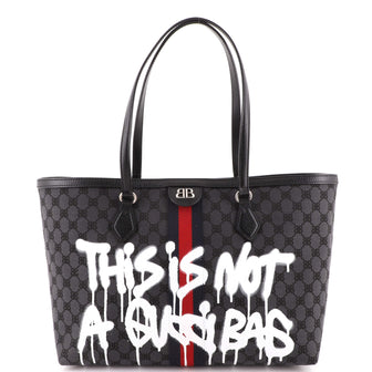 Balenciaga x Gucci The Hacker Project Tote Graffiti BB Canvas Medium