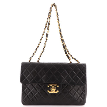 Chanel Vintage Classic Single Flap Bag Quilted Lambskin Maxi