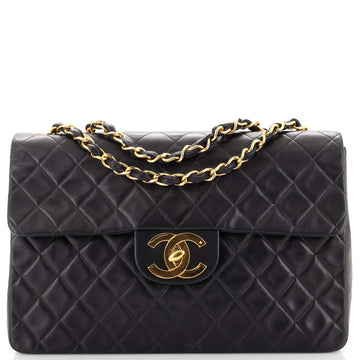 Chanel Vintage Classic Single Flap Bag Quilted Lambskin Maxi
