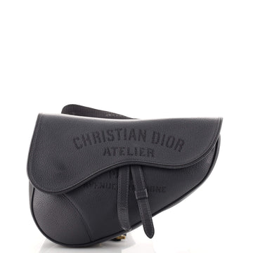 Christian Dior Saddle Crossbody Bag Atelier Signature Printed Leather