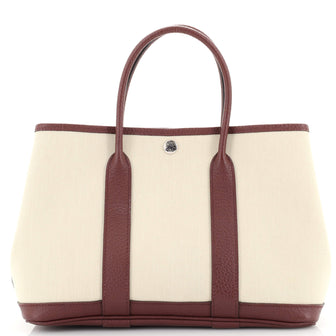 Hermes Garden Party Tote Toile and Leather 30