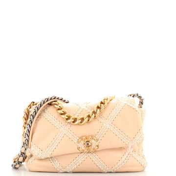 Chanel 19 Flap Bag Crochet Quilted Calfskin Large