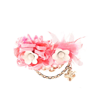 Louis Vuitton Fleur Charm Hair Clip Barette Metal with Fabric