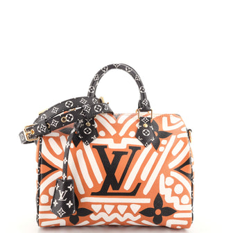 Louis Vuitton Speedy Bandouliere Bag Limited Edition Crafty Monogram Giant 25