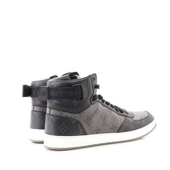 Louis Vuitton Men's Rivoli High-Top Sneakers Monogram Eclipse Canvas
