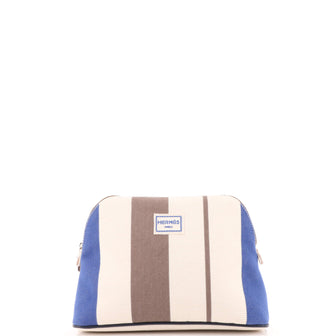 Hermes Bolide Rayures Rocabar Travel Pouch Cotton Medium
