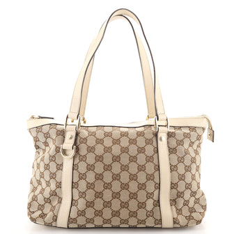 Gucci Abbey Zip Tote GG Canvas Medium