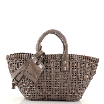 Balenciaga Bistro Panier Bag Woven Faux Leather XS