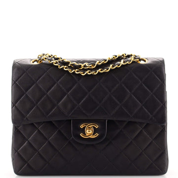 Chanel Vintage Square Classic Double Flap Bag Quilted Leather Medium