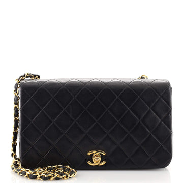 Chanel Vintage Full Flap Bag Quilted Lambskin Medium