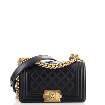 Chanel Boy Flap Bag Quilted Lambskin Small