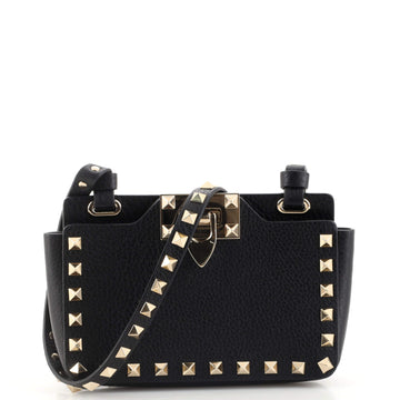 Valentino Garavani Rockstud Flip Lock Phone Holder Bag Leather Mini