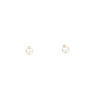 Fendi F is Fendi Stud Earrings Metal with Crystals Small
