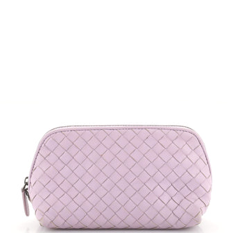 Bottega Veneta Zip Cosmetic Pouch Intrecciato Nappa Mini