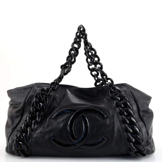 Chanel Resin Modern Chain Tote Calfskin East West