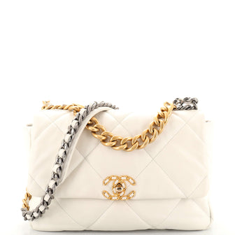 Chanel 19 Flap Bag Quilted Leather Large