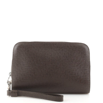 Louis Vuitton Pochette Baikal Clutch Taiga Leather