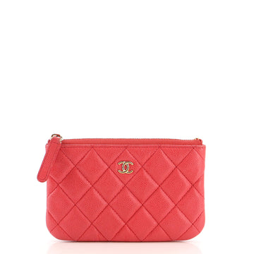 Chanel Classic O Case Pouch Quilted Caviar Mini