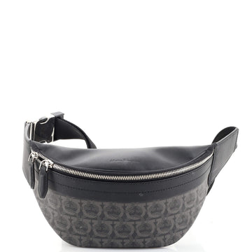 Salvatore Ferragamo Zip Belt Bag Gancini Coated Canvas