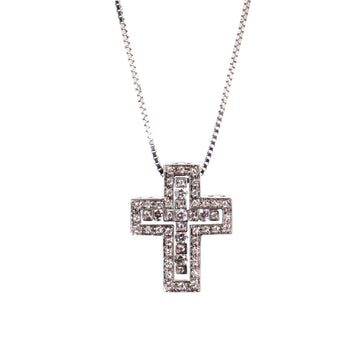 Damiani Belle Epoque Pendant Necklace 18K White Gold and Diamonds 16mm