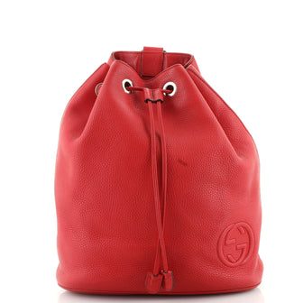 Gucci Soho Drawstring Backpack Leather Small