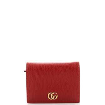 Gucci GG Marmont Flap Card Case Leather