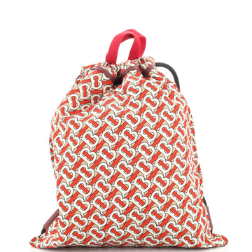 Burberry Drawstring Backpack TB Monogram Nylon