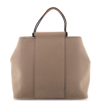 Hermes Cabag Handbag Toile and Leather 32