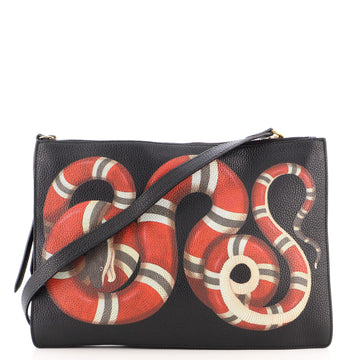 Gucci Messenger Bag Snake Printed Leather Medium