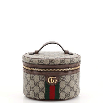 Gucci Ophidia Top Handle Cosmetic Case GG Coated Canvas Mini