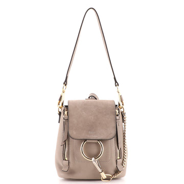Chloe Faye Backpack Leather and Suede Mini