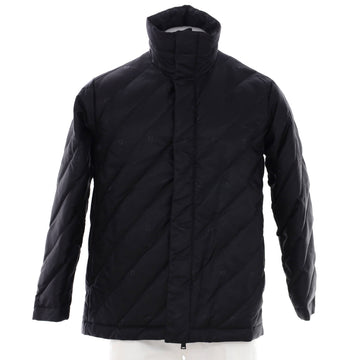 Fendi Men's FF High Collar Short Puffer Jacket Quilted Polyamide with Down