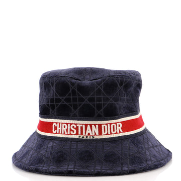 Christian Dior Teddy D Bucket Hat Cannage Embroidered Velvet