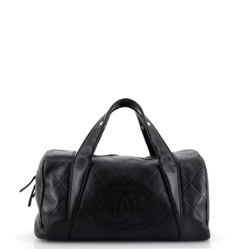 Chanel All Day Long Bowler Bag Chevron Leather Medium