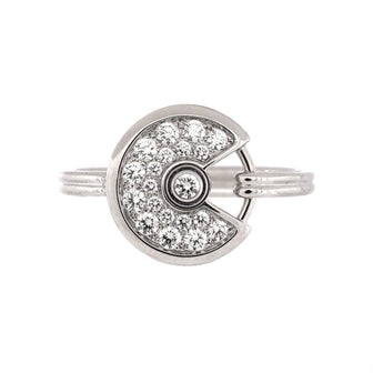 Cartier Amulette De Cartier Ring 18K White Gold and Diamonds