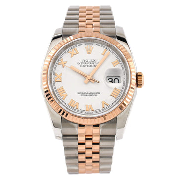 Rolex Oyster Perpetual Datejust Automatic Watch Stainless Steel and Rose Gold 36