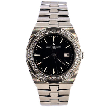 Vacheron Constantin Overseas Quartz Watch Stainless Steel with Diamond Bezel 33