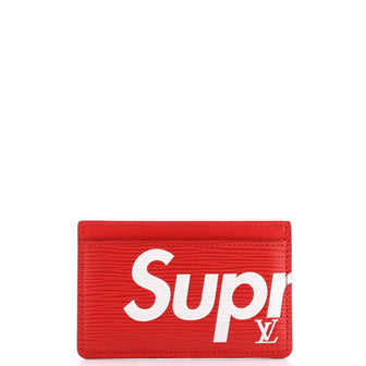 Louis Vuitton Porte Cartes Simple Card Holder Limited Edition Supreme Epi Leather
