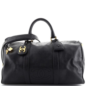 Chanel Vintage Timeless Boston Bag Caviar Large