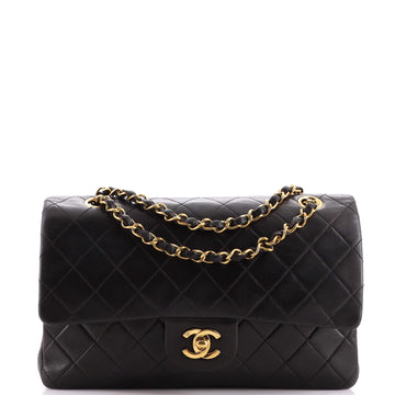 Chanel Vintage Classic Double Flap Bag Quilted Lambskin Medium